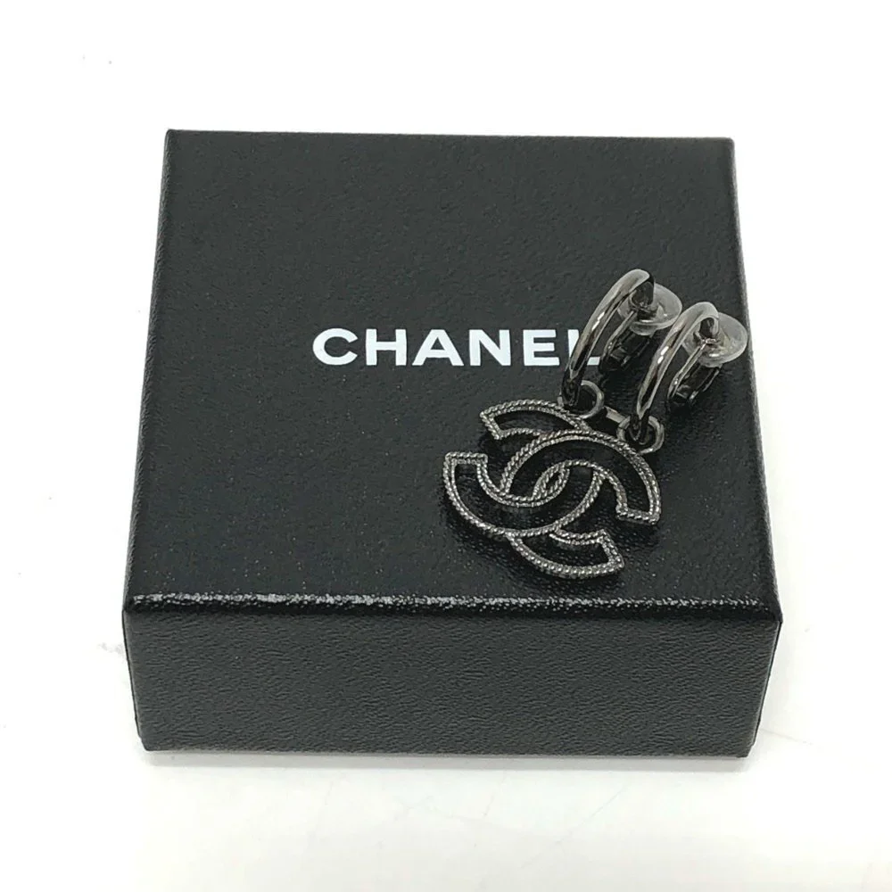 CHANEL Black Earrings